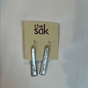 The Sak Silver Dangle Earrings with Wire Hangers